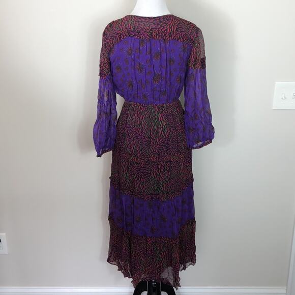 Elegant Purple and Red Women's Dress - Picture 8 of 9